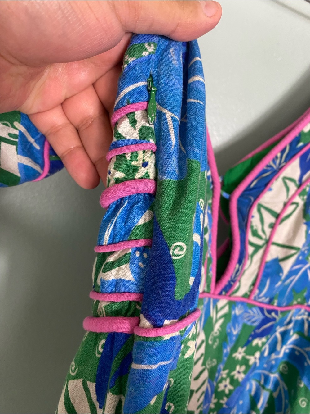 Farm Rio Jungle Panther Midi Dress Floral Green Blue Medium - Picture 7 of 7